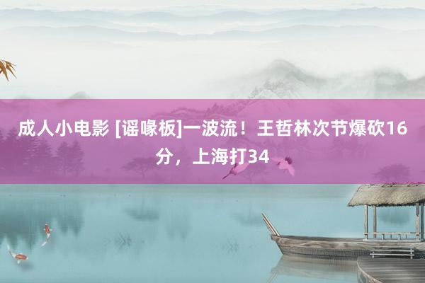 成人小电影 [谣喙板]一波流！王哲林次节爆砍16分，上海打34