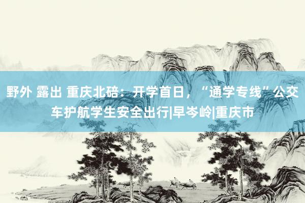 野外 露出 重庆北碚：开学首日，“通学专线”公交车护航学生安全出行|早岑岭|重庆市