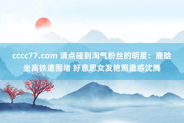cccc77.com 清点碰到淘气粉丝的明星：鹿晗坐高铁遭围堵 好意思女发艳照蛊惑沈腾