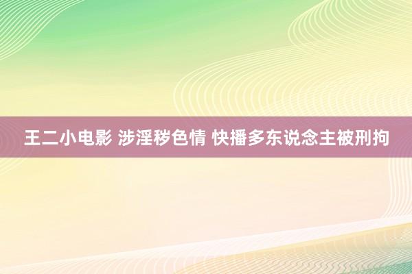 王二小电影 涉淫秽色情 快播多东说念主被刑拘