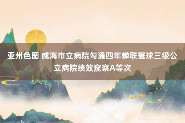 亚州色图 威海市立病院勾通四年蝉联寰球三级公立病院绩效窥察A等次