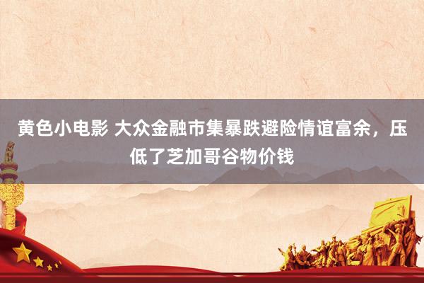 黄色小电影 大众金融市集暴跌避险情谊富余，压低了芝加哥谷物价钱