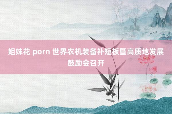 姐妹花 porn 世界农机装备补短板暨高质地发展鼓励会召开